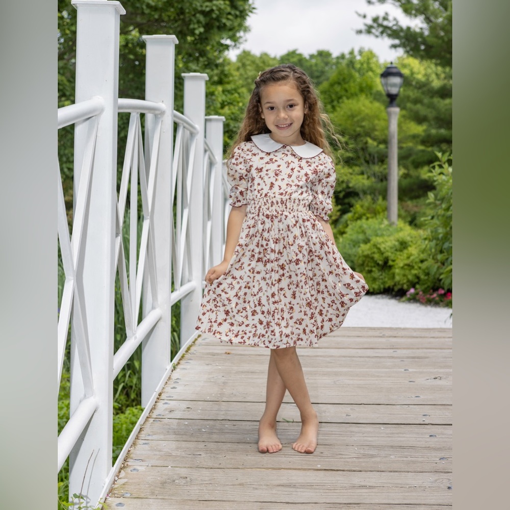Raspberry print dress